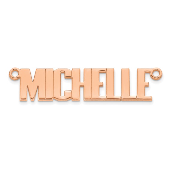14k Rose Gold Atlantico Font Name Plate