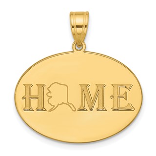 14k Yellow Gold HOME/STATE Pendant