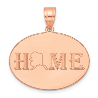 14k Rose Gold HOME/STATE Pendant