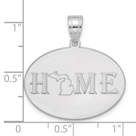 Sterling Silver/Rhodium-plated HOME/STATE Pendant