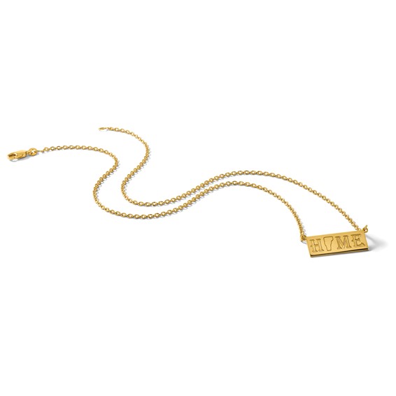 Sterling Silver/Gold-Plated HOME/STATE Necklace