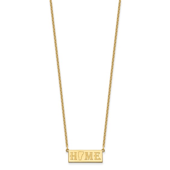 Sterling Silver/Gold-Plated HOME/STATE Necklace