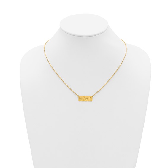 Sterling Silver/Gold-Plated HOME/STATE Necklace