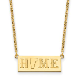 Sterling Silver/Gold-Plated HOME/STATE Necklace