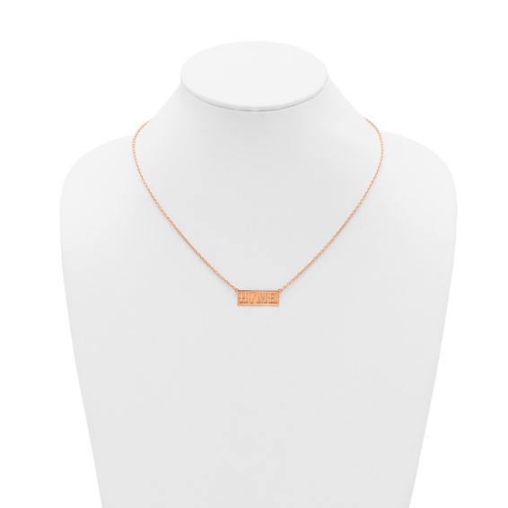 Sterling Silver/Rose Gold-Plated HOME/STATE Necklace
