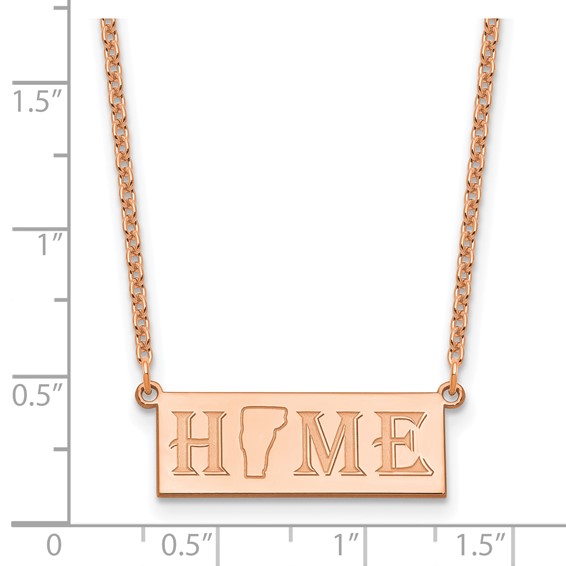 Sterling Silver/Rose Gold-Plated HOME/STATE Necklace