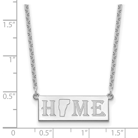 Sterling Silver/Rhodium-plated HOME/STATE Necklace