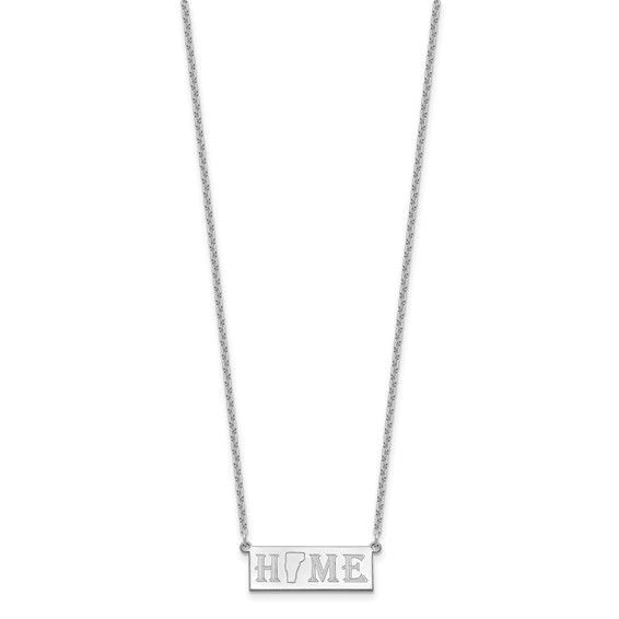 Sterling Silver/Rhodium-plated HOME/STATE Necklace
