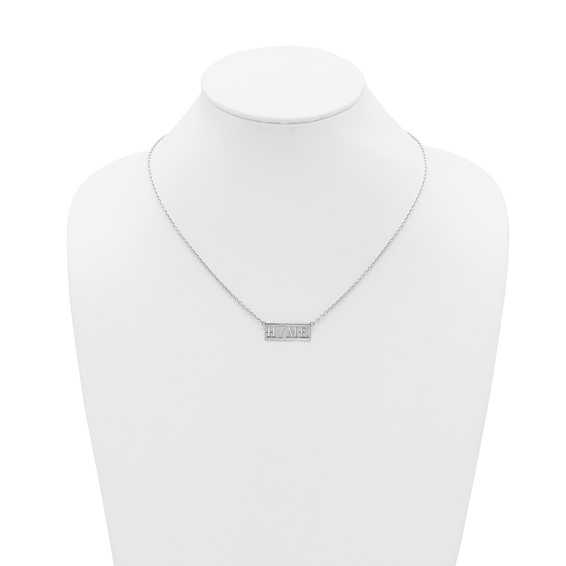 Sterling Silver/Rhodium-plated HOME/STATE Necklace
