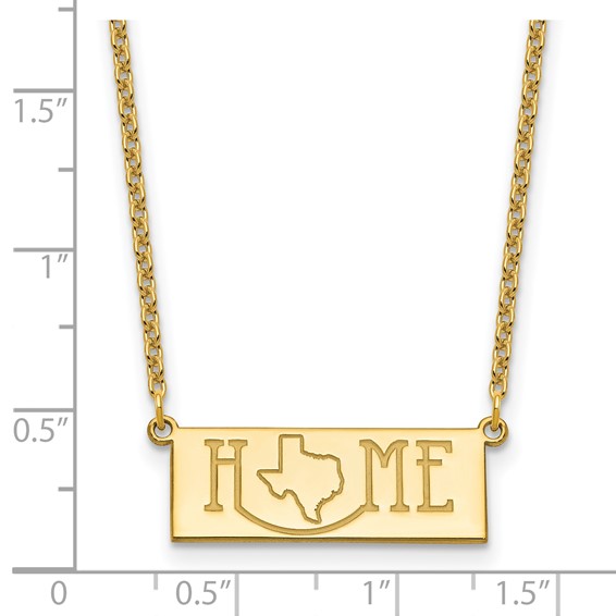 Sterling Silver/Gold-Plated HOME/STATE Necklace