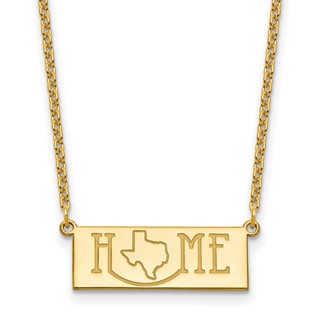 Sterling Silver/Gold-Plated HOME/STATE Necklace