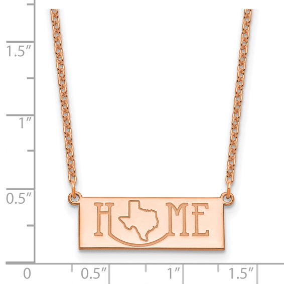 Sterling Silver/Rose Gold-Plated HOME/STATE Necklace