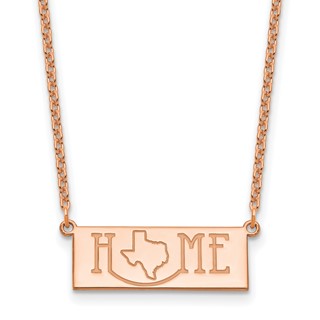 Sterling Silver/Rose Gold-Plated HOME/STATE Necklace