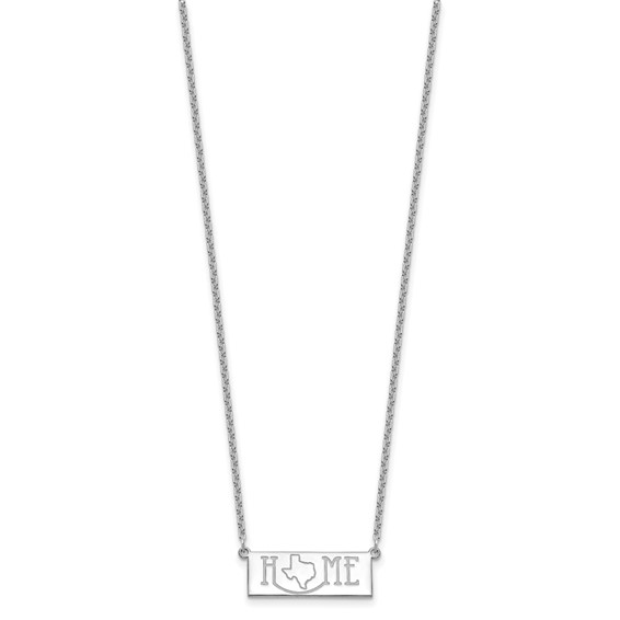 Sterling Silver/Rhodium-plated HOME/STATE Necklace