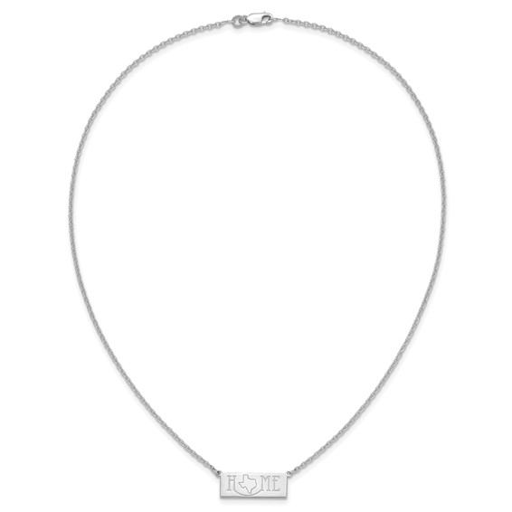 Sterling Silver/Rhodium-plated HOME/STATE Necklace