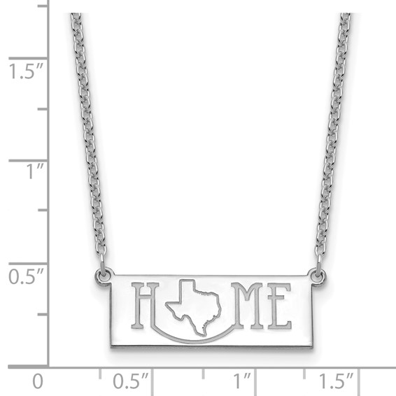 Sterling Silver/Rhodium-plated HOME/STATE Necklace