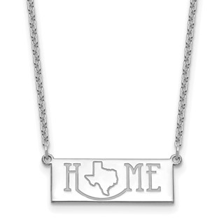 Sterling Silver/Rhodium-plated HOME/STATE Necklace