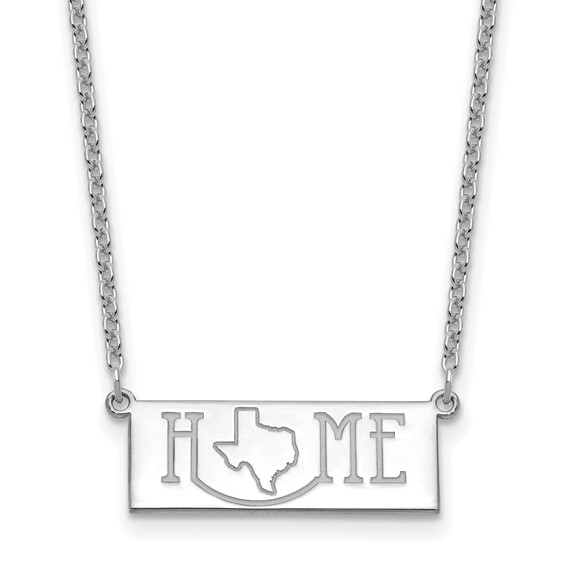 Sterling Silver/Rhodium-plated HOME/STATE Necklace