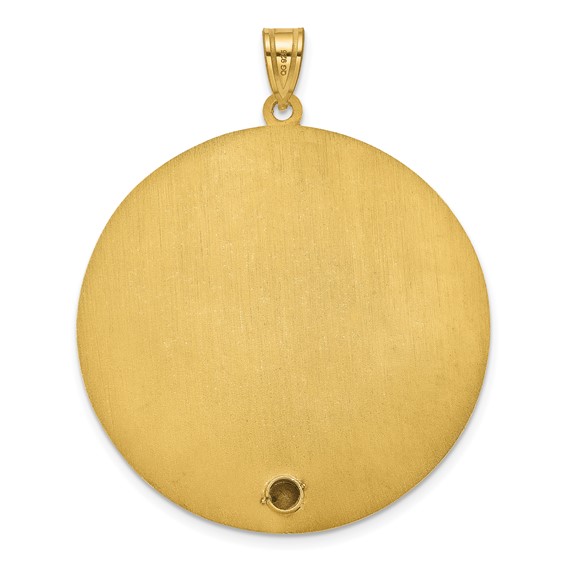 SS/Gold-Plated Circle w/1 Birth Flower and Birthstone Pendant