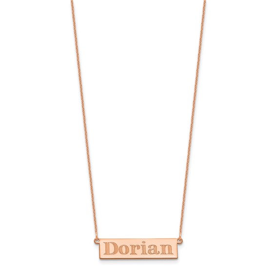 14k Rose Gold 4-6 Letter Name Bar Necklace