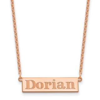 Sterling Silver/Rose-Gold 4-6 Letter Name Bar Necklace