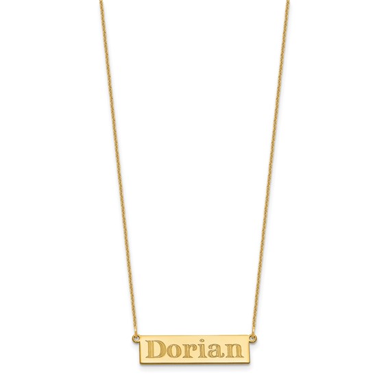 14k Yellow Gold 4-6 Letter Name Bar Necklace