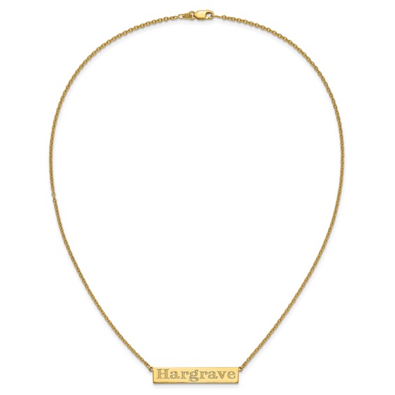 Sterling Silver/Gold-plated 7-9 Letter Name Bar Necklace