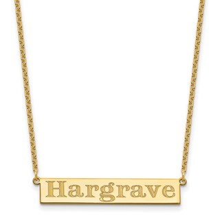 Sterling Silver/Gold-plated 7-9 Letter Name Bar Necklace
