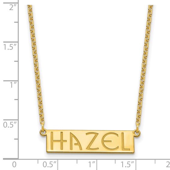 Sterling Silver/Gold-plated 4-6 Letter Name Bar Necklace