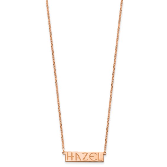 Sterling Silver/Rose-Gold 4-6 Letter Name Bar Necklace