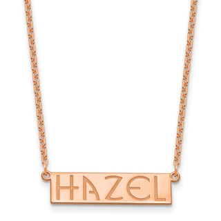 Sterling Silver/Rose-Gold 4-6 Letter Name Bar Necklace