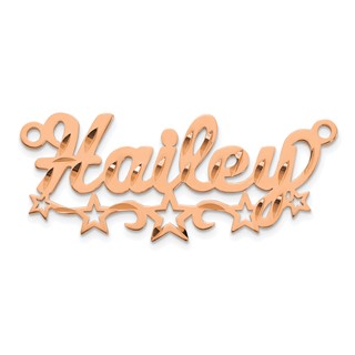 SS/Rose-plated Diamond-cut Cut-out Stars Name Plate