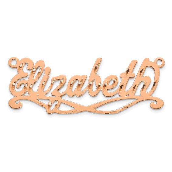 14k Rose Gold Diamond-cut Sunglass Name Plate