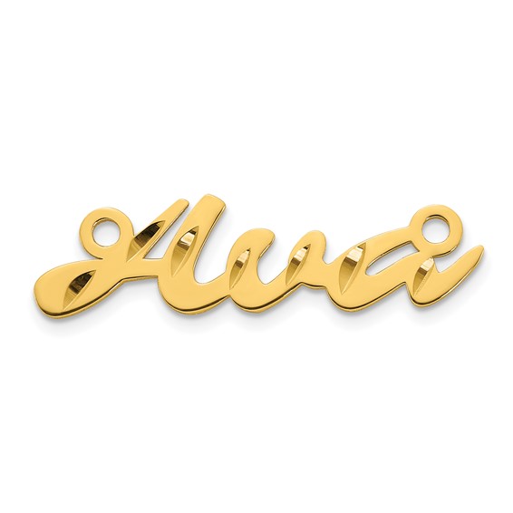 Sterling Silver/Gold-plated Diamond-cut Name Plate