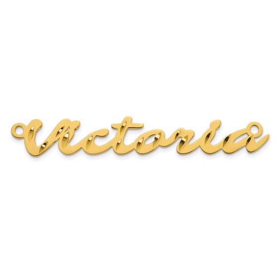 Sterling Silver/Gold-plated Diamond-cut Name Plate