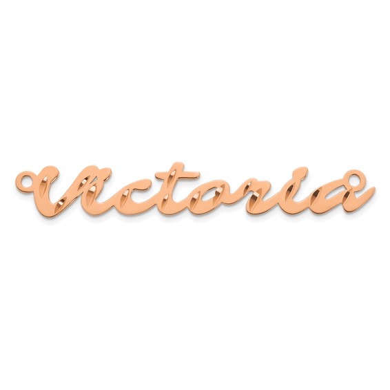 14k Rose Gold Diamond-cut Name Plate