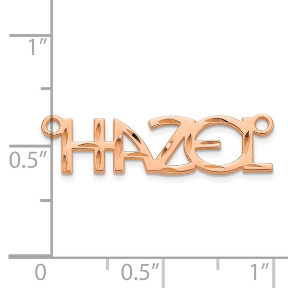 Sterling Silver/Rose-gold Diamond-cut Name Plate