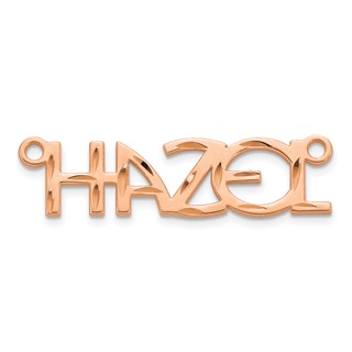 Sterling Silver/Rose-gold Diamond-cut Name Plate