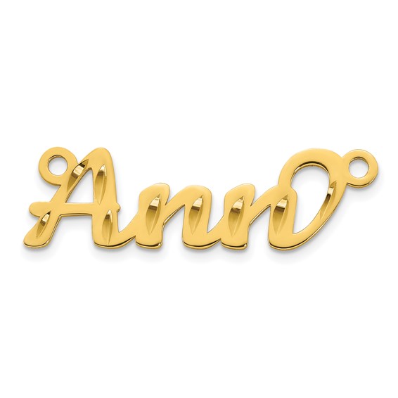 Sterling Silver/Gold-plated Diamond-cut Name Plate