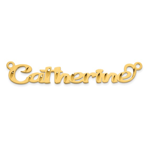 Sterling Silver/Gold-plated Diamond-cut Name Plate