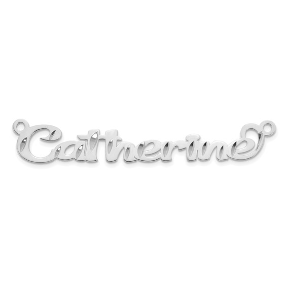 Sterling Silver/Rhodium-plated Diamond-cut Name Plate