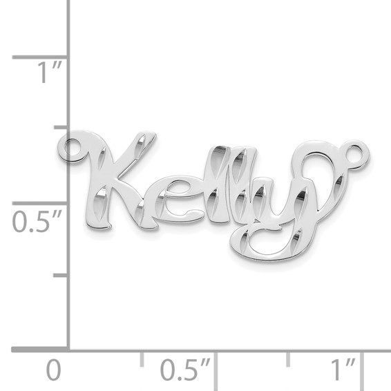 Sterling Silver/Rhodium-plated Diamond-cut Name Plate