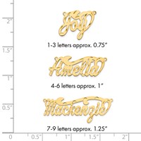 14K Yellow Gold Diamond-cut Name Plate view 3