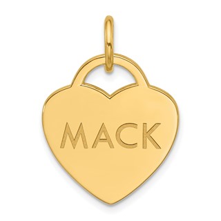 Sterling Silver/Gold-plated Small Heart Animal Information Tag