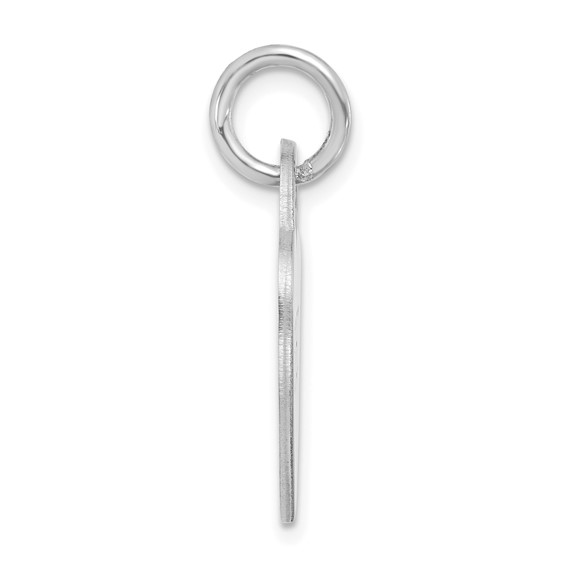 Sterling Silver/Rhodium-plated Small Heart Animal Information Tag