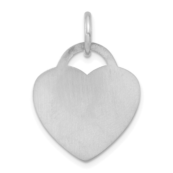 Sterling Silver/Rhodium-plated Small Heart Animal Information Tag