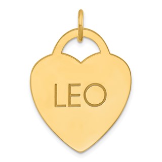 Sterling Silver/Gold-plated Large Heart Animal Information Tag