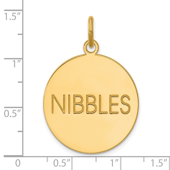 Sterling Silver/Gold-plated Small Round Animal Information Tag