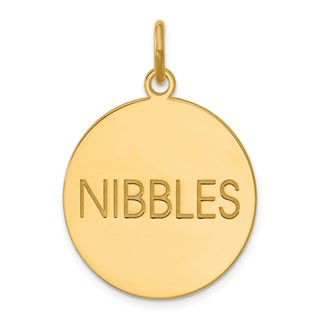 Sterling Silver/Gold-plated Small Round Animal Information Tag