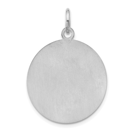 Sterling Silver/Rhodium-plated Small Round Animal Information Tag
